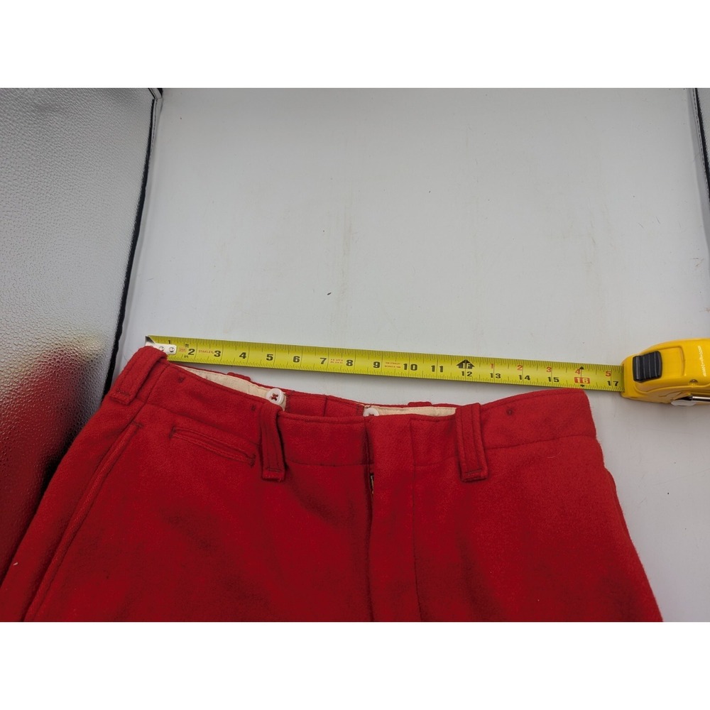 Chippewa Falls Woolen Mill Solid Red Hunting Pants Vintage 1950's 32x34 - Picture 14 of 15